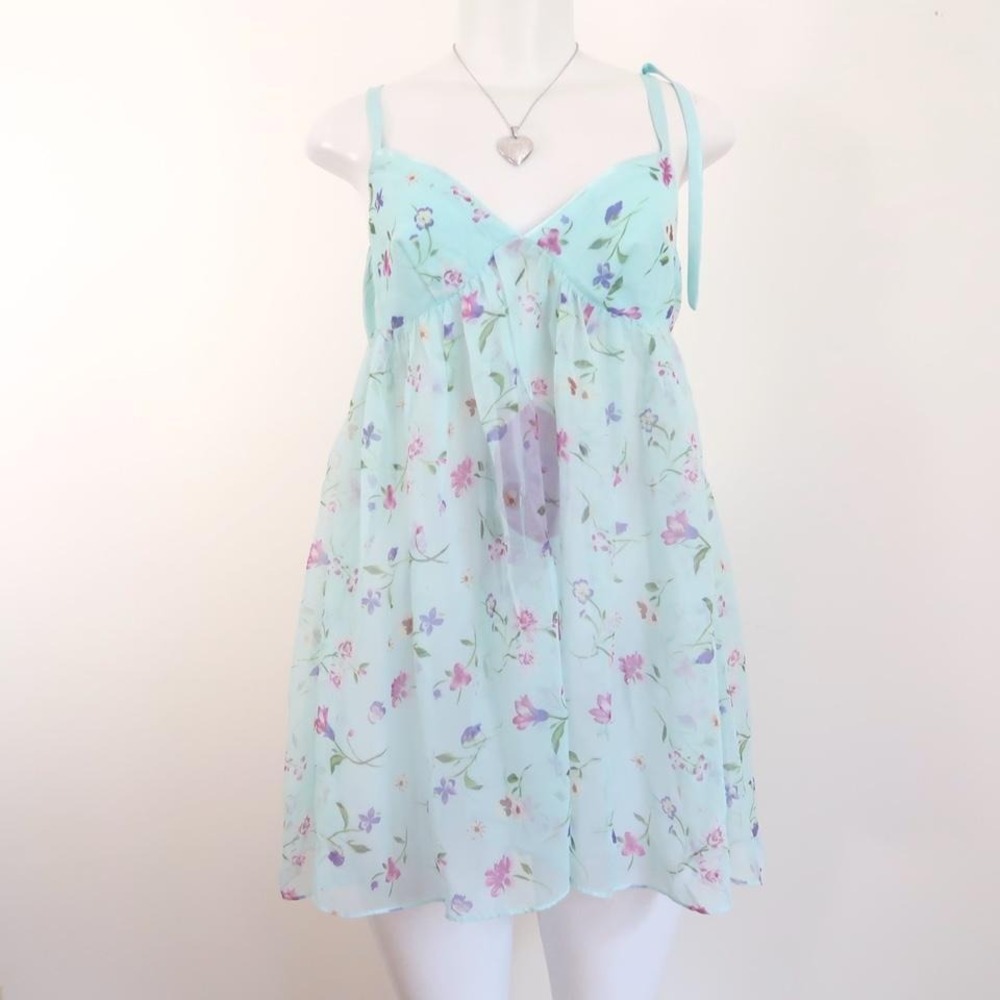 victoria's secret sheer floral babydoll cami